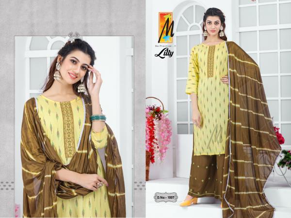 Master Lilly Fancy Rayon  Kurti With Bottom Dupatta Collection